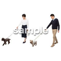 Cutout People　犬の散歩　II_467