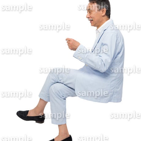 人物切抜きセット☆座る男性　1_set182