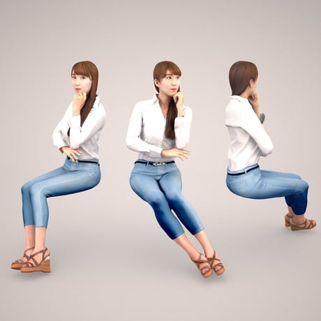 3D人物素材 [Posed]   009_Rika
