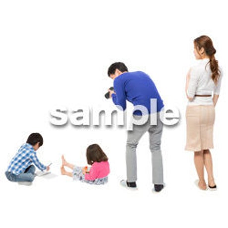 Cutout People　4人家族　II_309