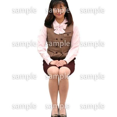 人物切抜き素材　座る人編　H_345