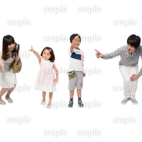 Cutout People　4人ファミリー　GG_476
