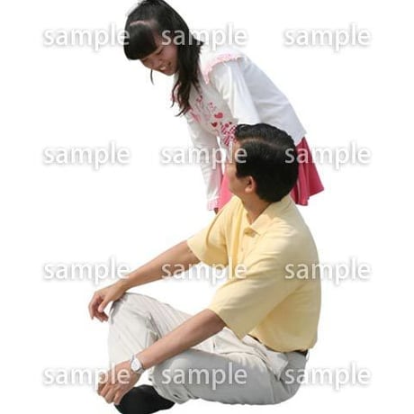 人物切抜き素材　ファミリー編　F_284
