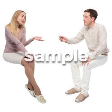 Cutout People　アットホーム　座る　II_437