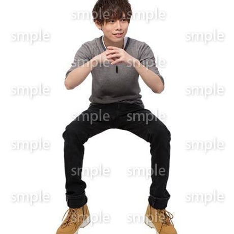 Cutout People　座る　男性　LL_321