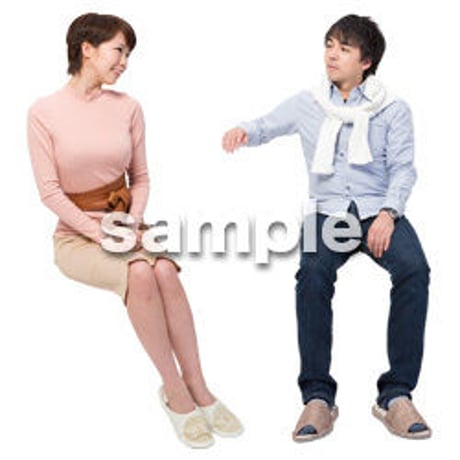 Cutout People　アットホーム　座る　II_386
