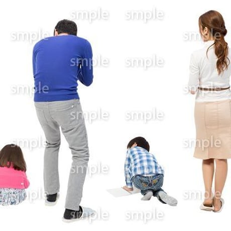 Cutout People　4人家族　II_310