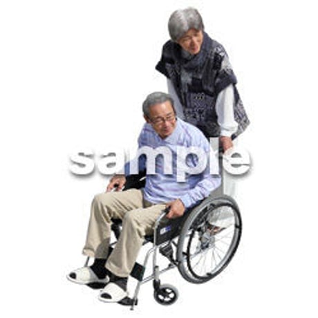 人物切抜き素材　シニア介護編　S_346
