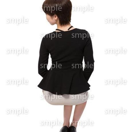 Cutout People　座る女性　KK_020