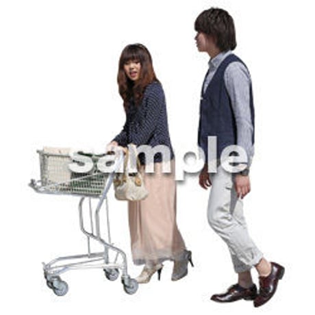 人物切抜き素材　ショッピングモール護編　T_458