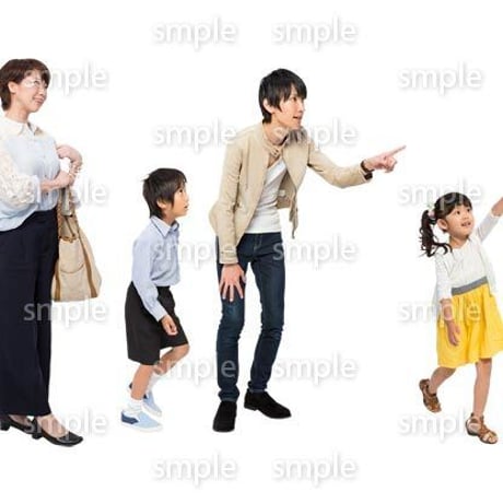 Cutout People　4人ファミリー　GG_347