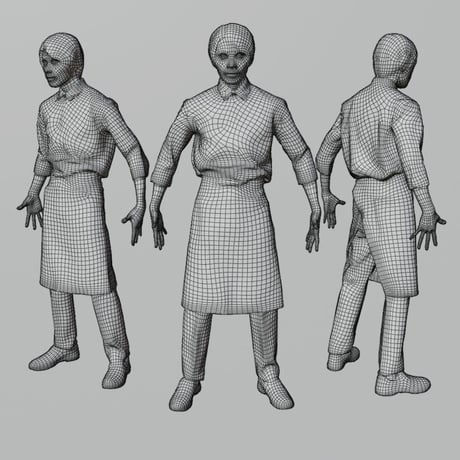 3D人モデルAポーズ　145_Kei