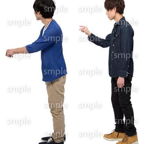 Cutout People　男性ペア　JJ_423