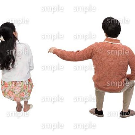 Cutout People　アットホーム　座る　II_410