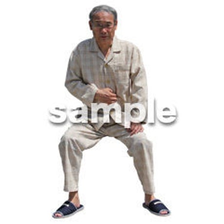 人物切抜き素材　シニア介護編　S_232