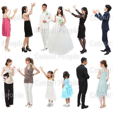 人物切抜きセット☆パーティー・結婚式　1_set087