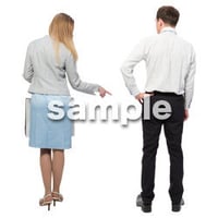 Cutout People　外国人ペア　JJ_470