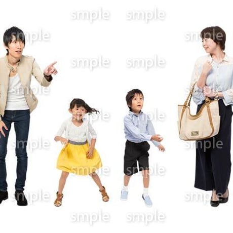 Cutout People　4人ファミリー　GG_346