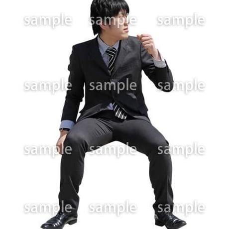 人物切抜き素材　座る人Ⅱ編　Q_349