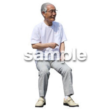 人物切抜き素材　シニアライフ編　R_486