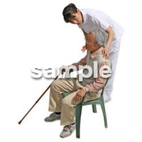 人物切抜き素材　シニア介護編　S_467