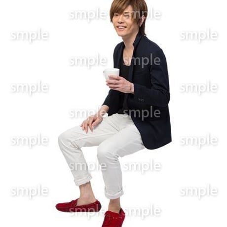 Cutout People　座る　男性　LL_127