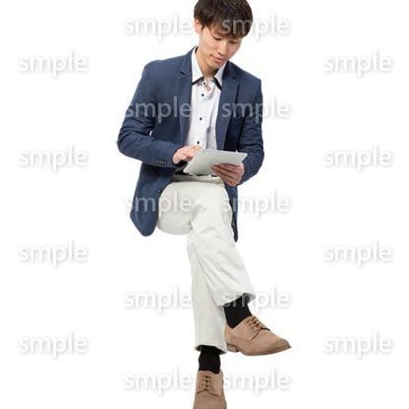 Cutout People　座る　男性　LL_201