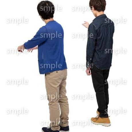 Cutout People　男性ペア　JJ_424