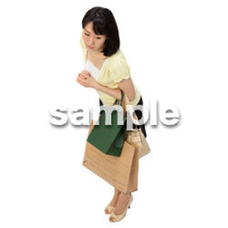 Cutout People　鳥瞰　人物 女性　FF_357