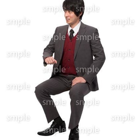 Cutout People　座る　男性　LL_017