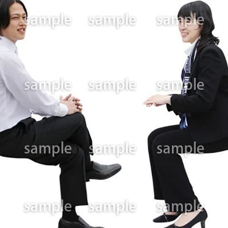 人物切抜き素材　座る人Ⅱ編　Q_013