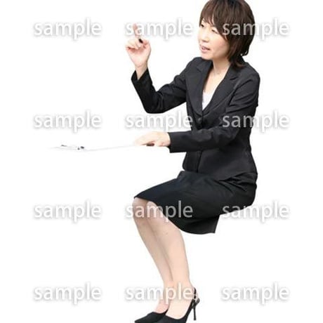 人物切抜き素材　座る人編　H_371