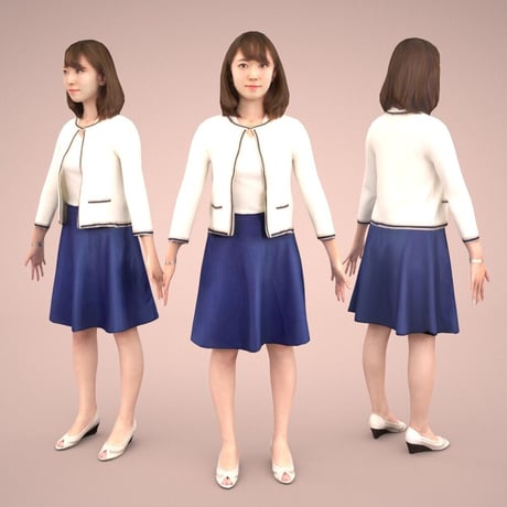 3D人モデルAポーズ　016_Kana