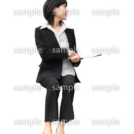 人物切抜き素材　座る人編　H_390