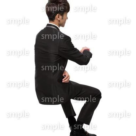 Cutout People　座る　男性　LL_024
