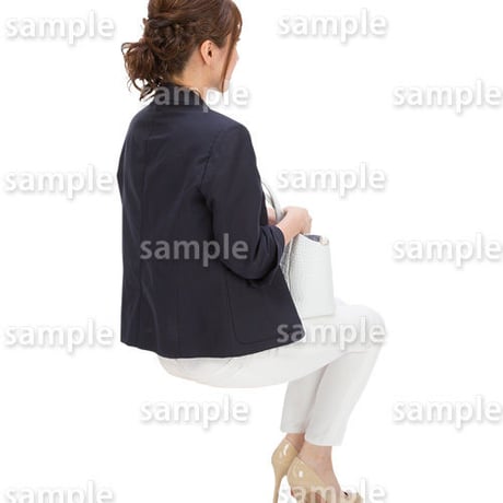 人物切抜きセット☆座る女性　1_set165