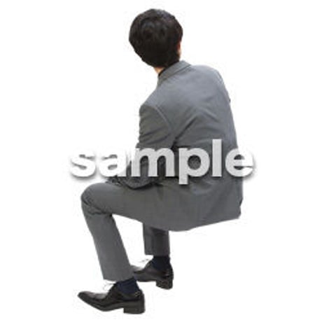 Cutout People　座る　男性　LL_105