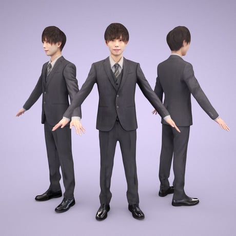3D人モデルAポーズ　032_Toru