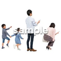 Cutout People　4人ファミリー　GG_459