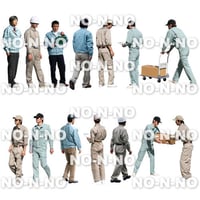 人物切抜きセット☆作業服　1_set022