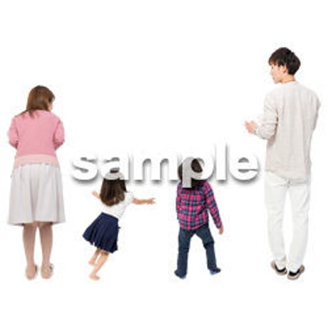 Cutout People　4人家族　II_335
