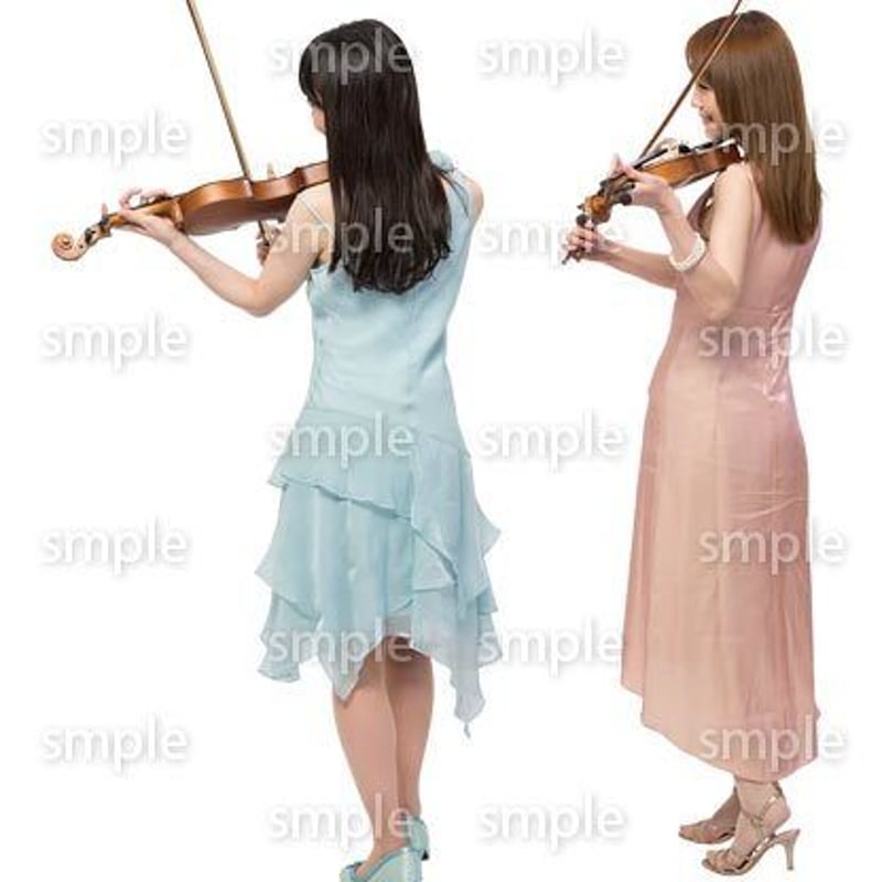 バイオリン女性の後ろ姿 No.0504 バイオリン女性の後ろ姿 No.0504