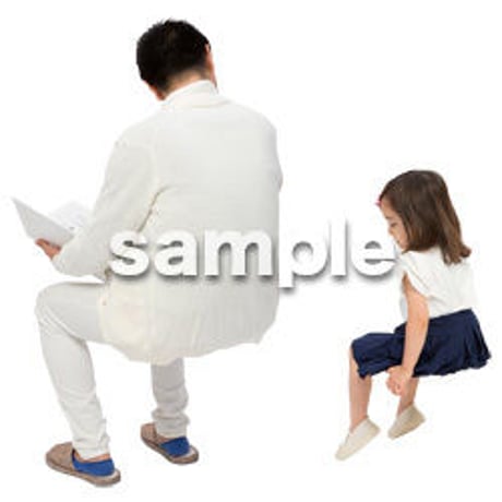 Cutout People　アットホーム　座る　II_374