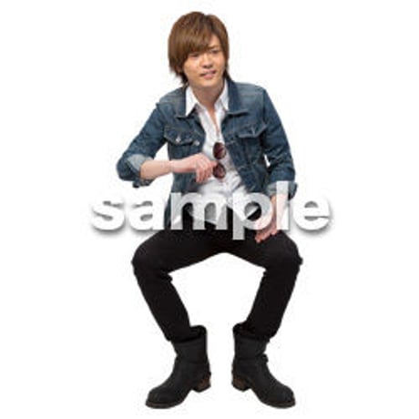 Cutout People　座る　男性　LL_396