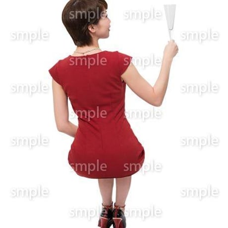Cutout People　座る女性　KK_120
