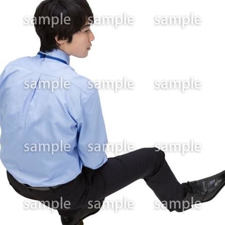 Cutout People　鳥瞰　座る男性 　FF_399