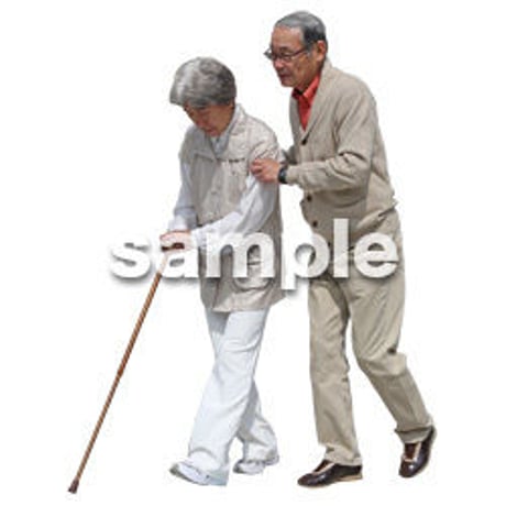 人物切抜き素材　シニア介護編　S_145