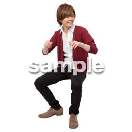 Cutout People　座る　男性　LL_436