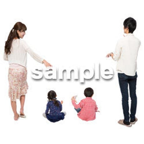 Cutout People　4人家族　II_320