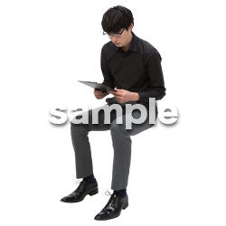 Cutout People　座る　男性　LL_122